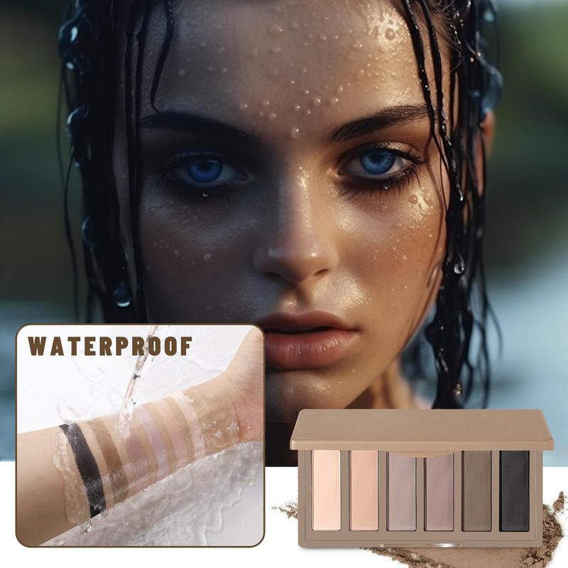 6 Colors Mini Naked Eyeshadow Makeup Palette Neutral Nude Smoky Eye Shadow Taupe & Brown Matte Make Up Pallet with Mirror Highly Pigmented Long Lasting Waterproof Travel