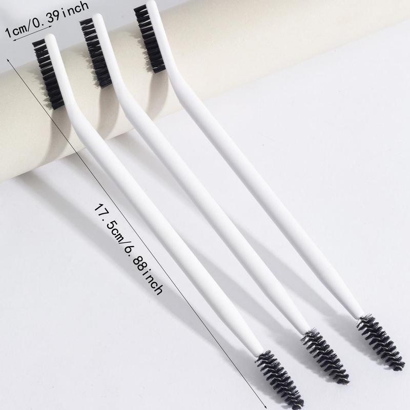 Thin But Stiff Multi-function Dual-ended Eyebrow & Eyelash Brush, 3 Counts Professional Makeup Tools for Women & Girls, Christmas Gift