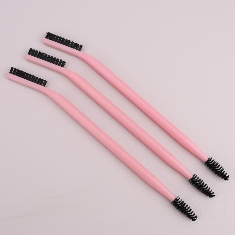 Thin But Stiff Multi-function Dual-ended Eyebrow & Eyelash Brush, 3 Counts Professional Makeup Tools for Women & Girls, Christmas Gift