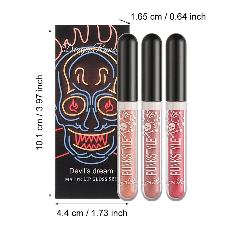 3pcs Set Long-lasting Lip Gloss, Glitter Lip Glaze Stick, Glossy Lip Glaze Stick, Plumping Lip Oil Lip Stick for All Occasions Makeup, Girls and Women, Elegant Lipstick, Hydrating Lip Cosmetic, Christmas Gift