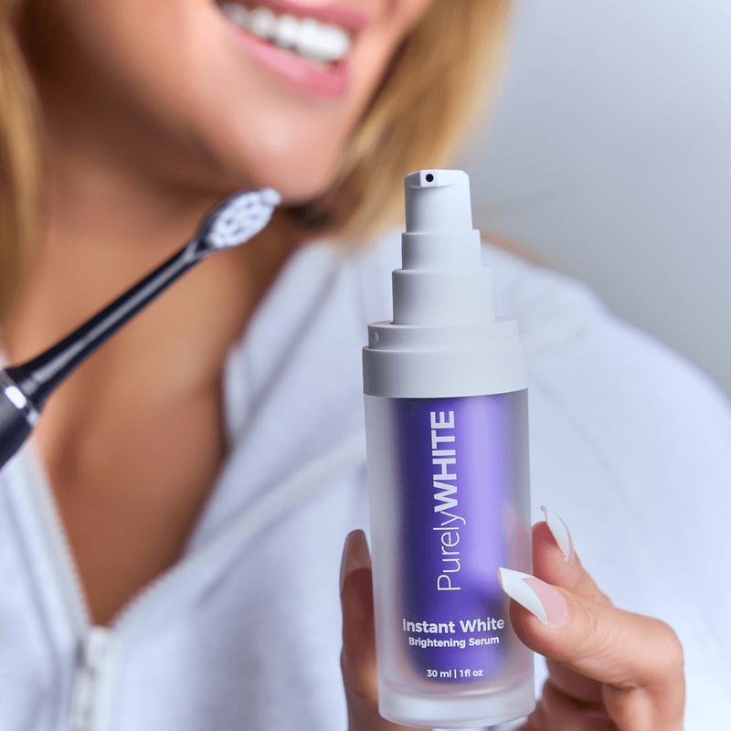 PurelyWHITE | Advanced Brightening Serum | Instant Whitening, Colour Corrector, Purple Toothpaste