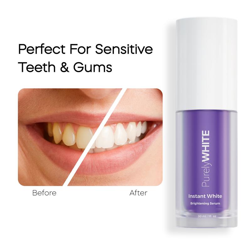 PurelyWHITE | Advanced Brightening Serum | Instant Whitening, Colour Corrector, Purple Toothpaste