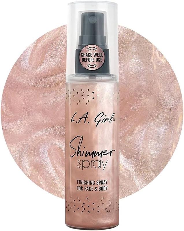 L.A. COLORS SHIMMER FINISHING SPRAY FOR  FACE AND BODY Makeup Setting Cosmetic