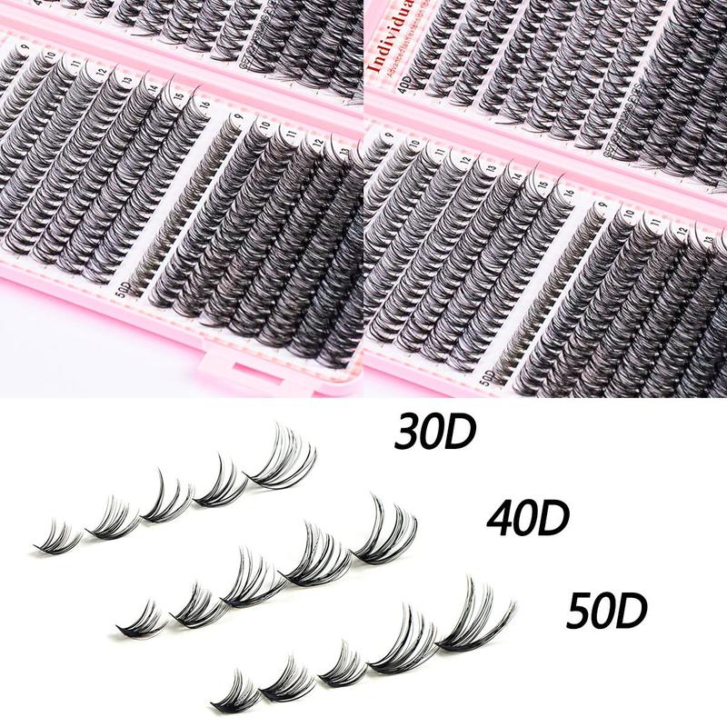 Natural Eyelash Extensions Set, Summer Gifts, Trending Products, 1 Set Fluffy False Eyelashes Extensions Set & Eyelash Tweezers & Eyelash Extension Glue & Eyelash Remover, Professional Makeup Products for Women, Spider Lashes, Fall Gift, Christmas Gift