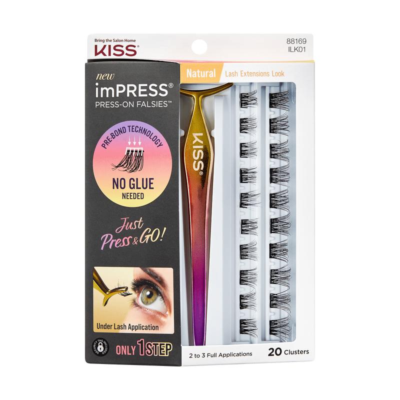 imPRESS Falsies Self Adhesive Eyelashes, 20 Lash Lash Clusters - Natural