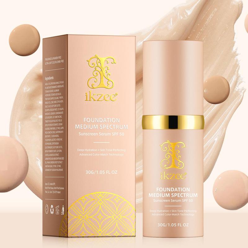 Long Lasting Liquid Foundation, Moisturizing Full Coverage Flawless Makeup Cream, Makeup Product for Women & Girls, Christmas Gift