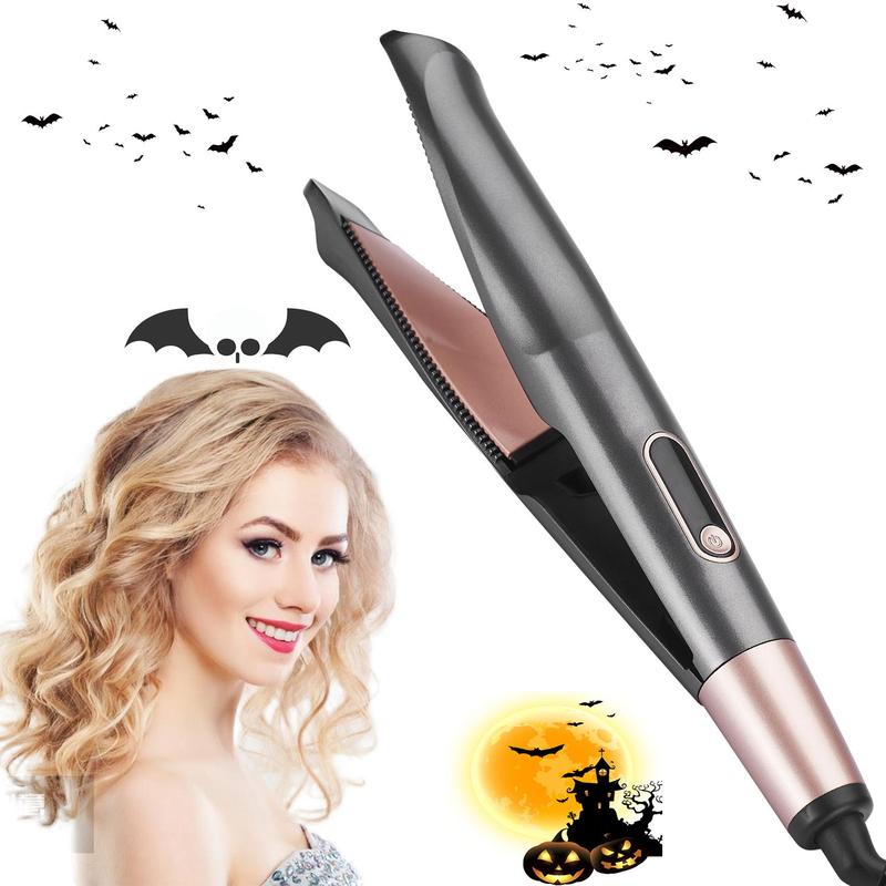 2 in 1 Hair Straightener & Curler, Professional Wet and Dry Dual Use Hair Straightening Iron for Fall, Electric Hair Styling Tool for Home, Curling Iron for Women, Ideal Gift for Halloween & Christmas, Winter Gift