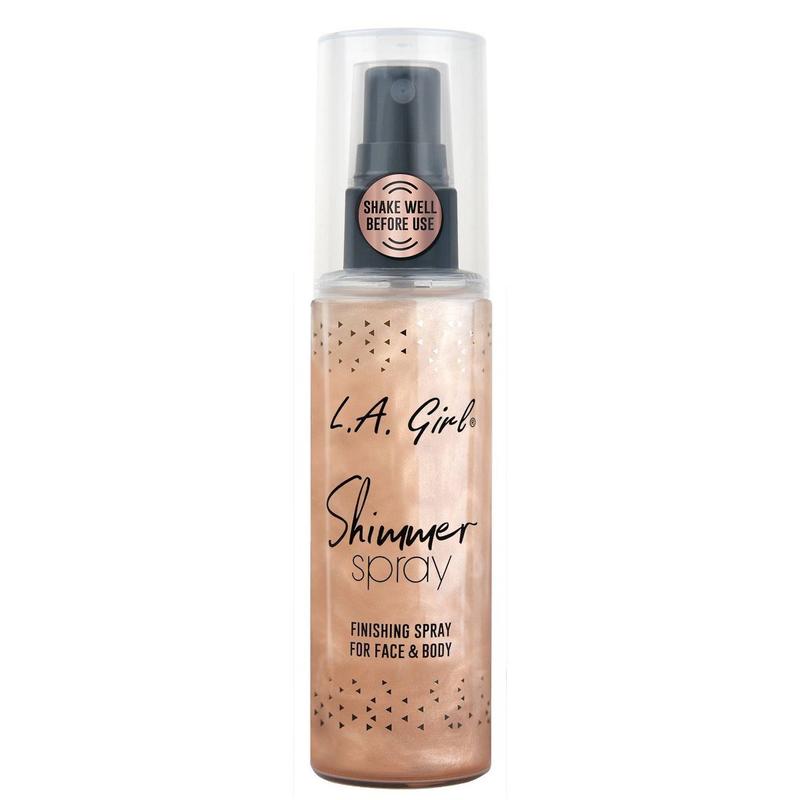 L.A. COLORS SHIMMER FINISHING SPRAY FOR  FACE AND BODY Makeup Setting Cosmetic