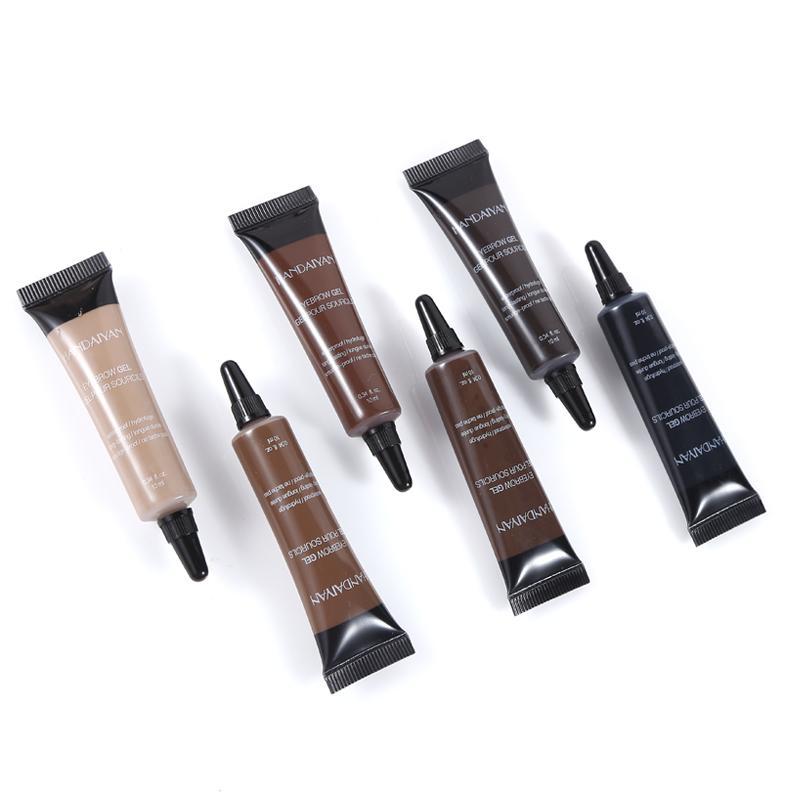 Eyebrow Gel with Brush, Tinted Smudge Proof Eye Brow Liquid Cream, Long Lasting Eye Brow Coloring Styling Gel, Eyebrow Shaping Cosmetic