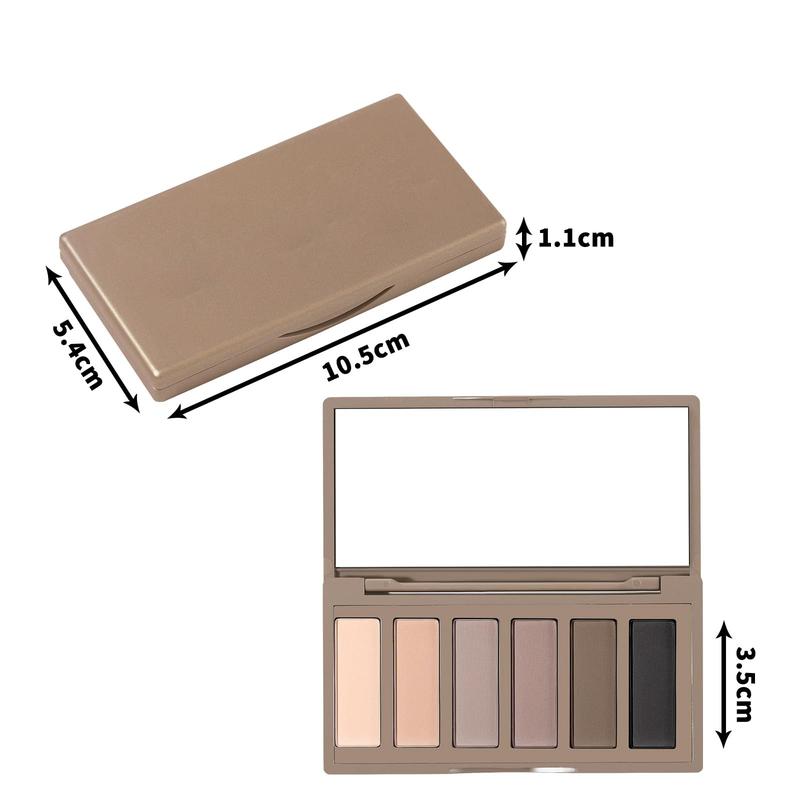 6 Colors Mini Naked Eyeshadow Makeup Palette Neutral Nude Smoky Eye Shadow Taupe & Brown Matte Make Up Pallet with Mirror Highly Pigmented Long Lasting Waterproof Travel