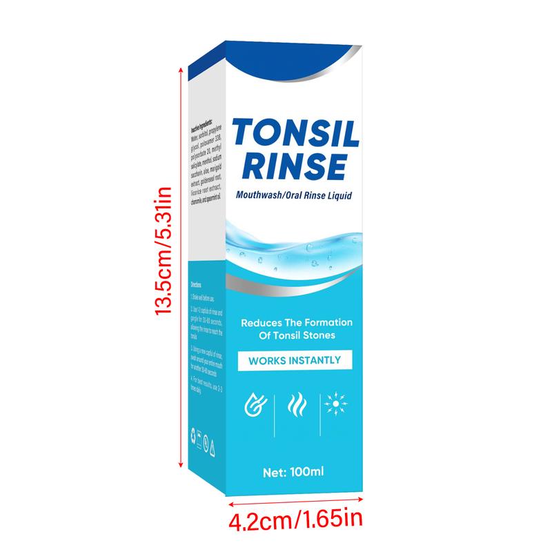 Tonsil Stone Remover Mouthwash, Natural Oral Rinse Liquid to Soothe Tonsils & Bad Breath Treatment, No-Paraben & Alcohol-Free Breath Freshens Tonsil Stone Mouthwash Slim Retainer