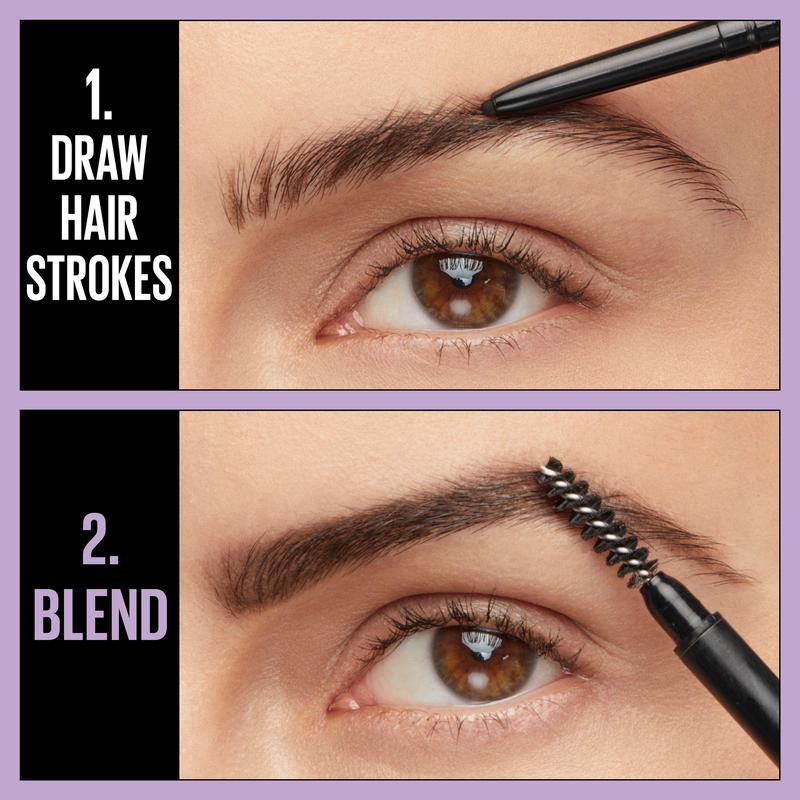 Maybelline Express Brow Ultra Slim Pencil Eyebrow Makeup, Precision Tip and Spoolie for Defined Eyebrows