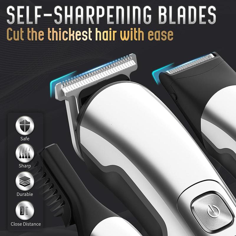 11 in 1 Hair Trimmer for Men, 1 Set Electric Razor Beard Trimmer, Cordless Hair Clippers Shavers for Men, Mens Grooming Kit for Nose Mustache Body Facial