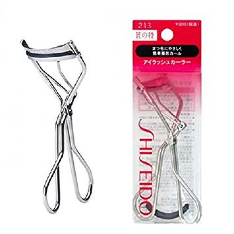 Shiseido 213 Eyelash Curler for Enhanced Beauty w  ONE Refill Rubber Pad - Premium Quality - Makeup, Cosmetic Durable Silicone Elastic Wipe