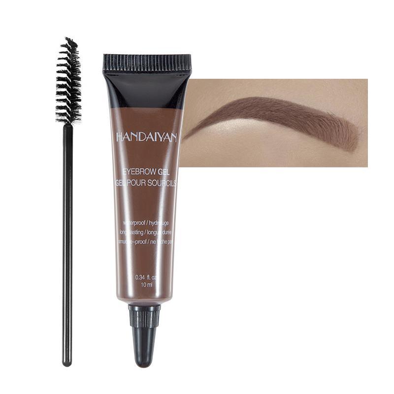 Eyebrow Gel with Brush, Tinted Smudge Proof Eye Brow Liquid Cream, Long Lasting Eye Brow Coloring Styling Gel, Eyebrow Shaping Cosmetic