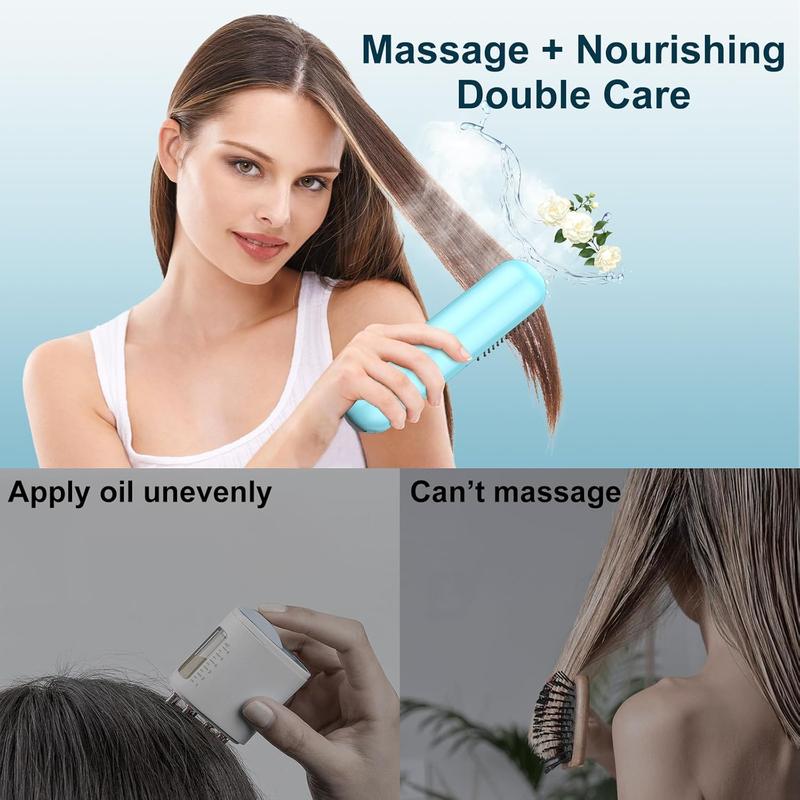 2024 Oil Spray Massage Comb – Electric Scalp Massager Comb with Essential Oil Atomizer for Hair Care, Anti-Frizz & Head Relaxation-Best Christmas Gift