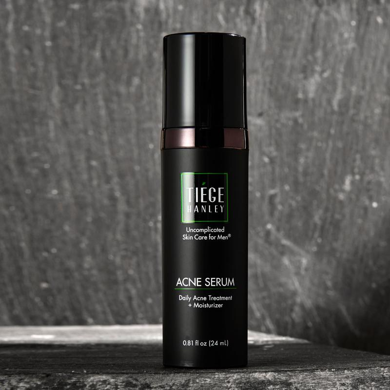 Tiege Hanley Mens Acne Serum for Face - Lightweight Facial Acne Serum with Salicylic Acid, Granactive Complex & Tea Tree Oil for Blackheads, Open Pores & Redness - Moisturizer for Oily Skin