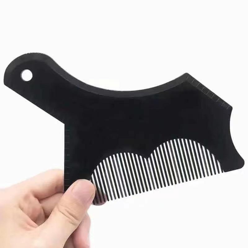 Men's Beard Comb, 1 Count Beard Styling Tool, Beard Shaping Comb, Beard Shaping Ruler, Heatless Beard Styling Accessories For Home Daily Use