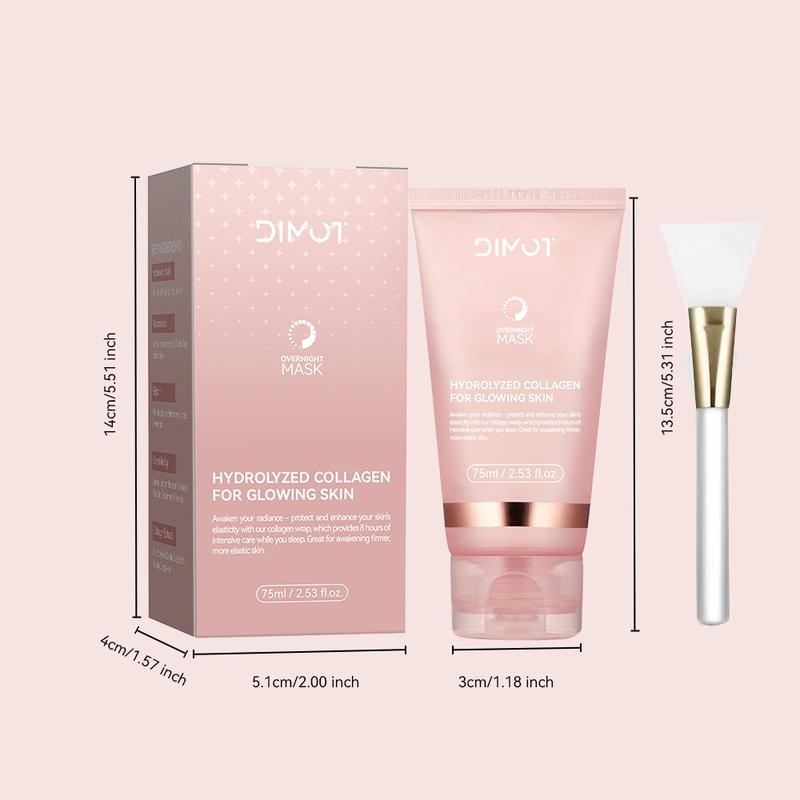 Collagen Night Wrapping Mask, Sleep, Shed and Glow, Elasticity Collagen Overnight Wrapping Peel Off Facial Mask Pack & Hydration Care, Korean Skin Care, Elasticity & Hydration Care, Reduces Sagging & Dullness Glow Boost, Comfort Skincare Products