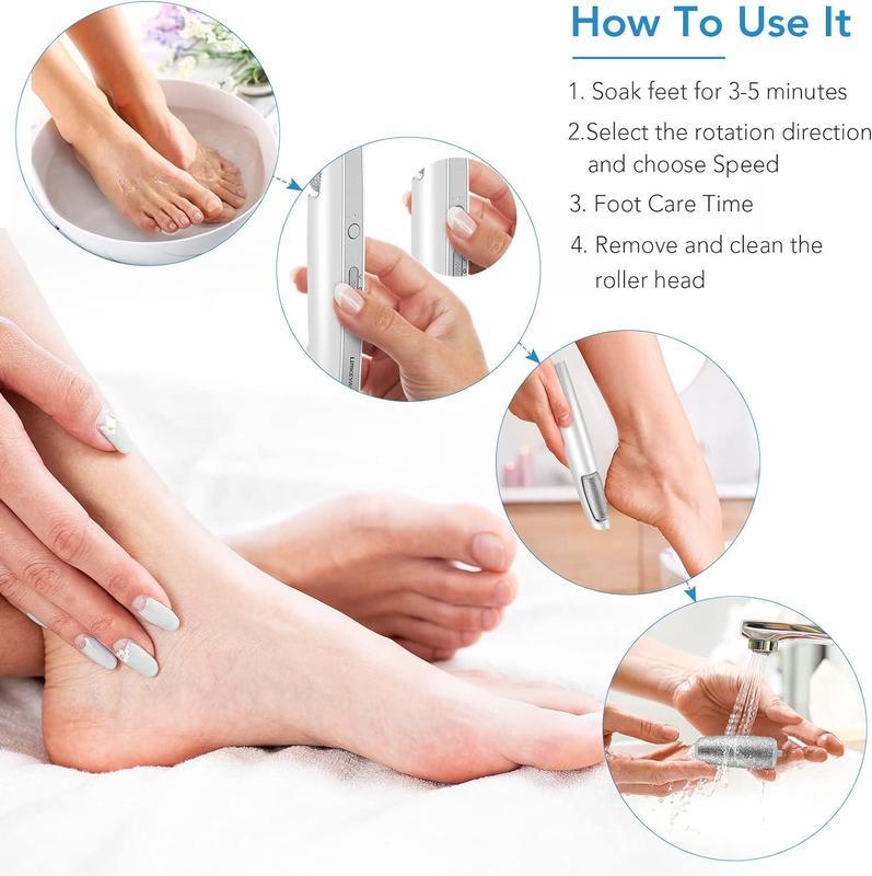 Summer Electric Foot File, Gentle Adjustable Rotatable Electric  Foot Dead Skin Remover, Callus Remover Tool for Home & Nail Salon Pedicure Care Tool Halloween Gift