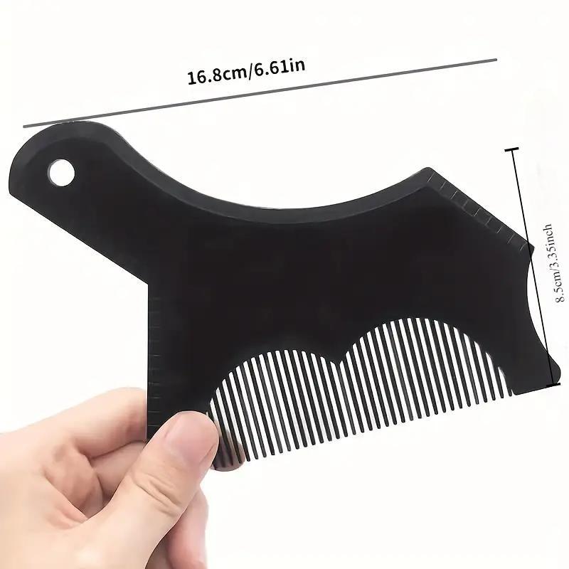 Men's Beard Comb, 1 Count Beard Styling Tool, Beard Shaping Comb, Beard Shaping Ruler, Heatless Beard Styling Accessories For Home Daily Use