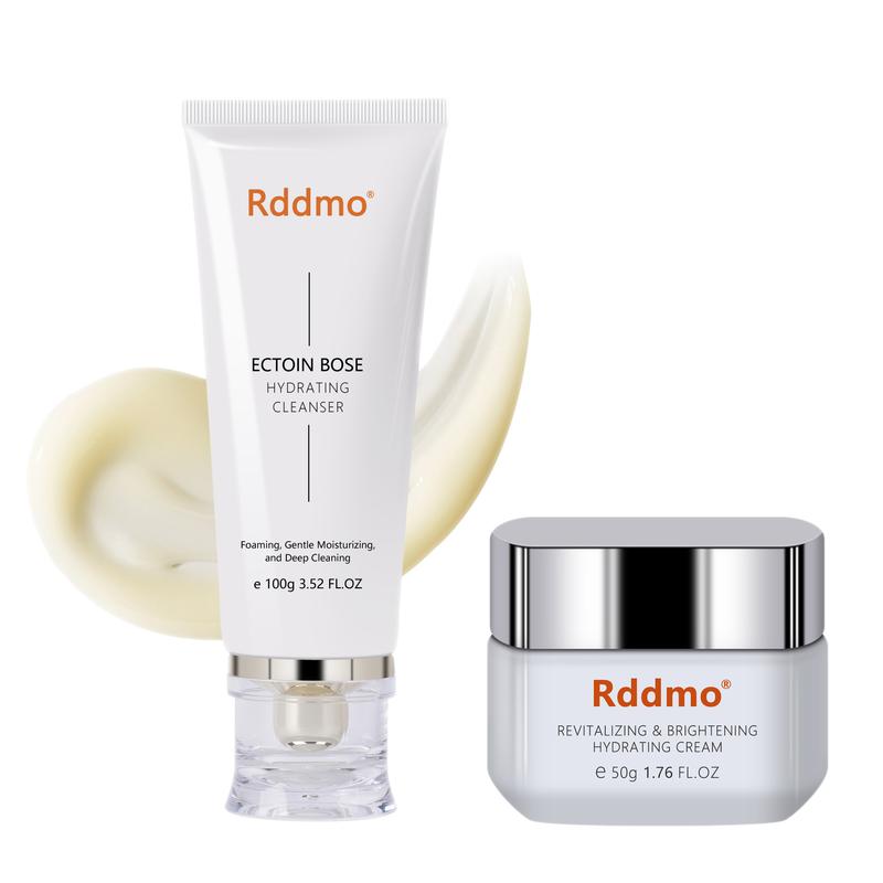 Rddmo Skincare Set, Facial Skincare Cleanser, Moisturizing Cream, Body and Face Cream with Niacinamide & Vitamin E, Skincare Gift Set Suitable for All Skin Types