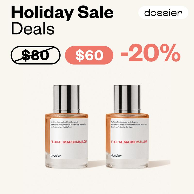 Floral Marshmallow, Dossier, Women Perfume, 50ml-100ml-150ml, Eau de Parfum, Marshmallow, Neroli, Bergamot, Orange Blossom, Honeysuckle, Jasmine, Orris, Amber, Vanilla, Musk