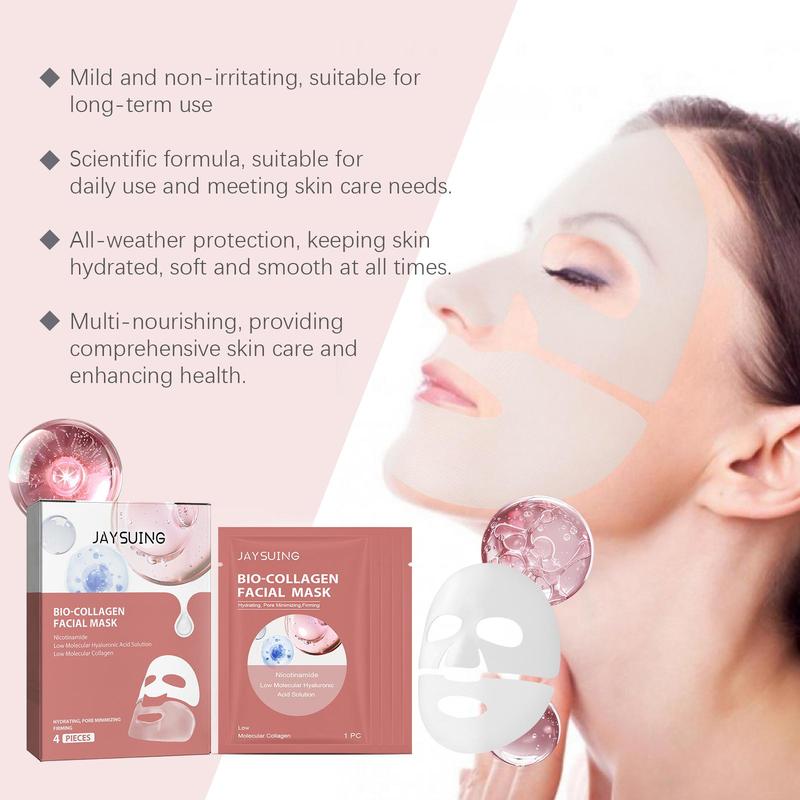 Collagen Facial Mask, 5 Boxes Moisturizing Facial Mask, Hydrating Facial Mask, Face Mask for Women & Men, Skin Care Product for Daily Use