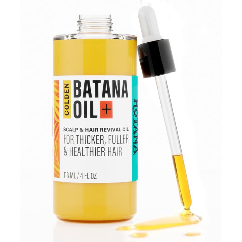 Hotana Golden Batana Oil+ Hair Serum - Daily Moisturizing Blend for Thicker, Fuller Hair with Castor, Pumpkin Oils & Rice Proteins