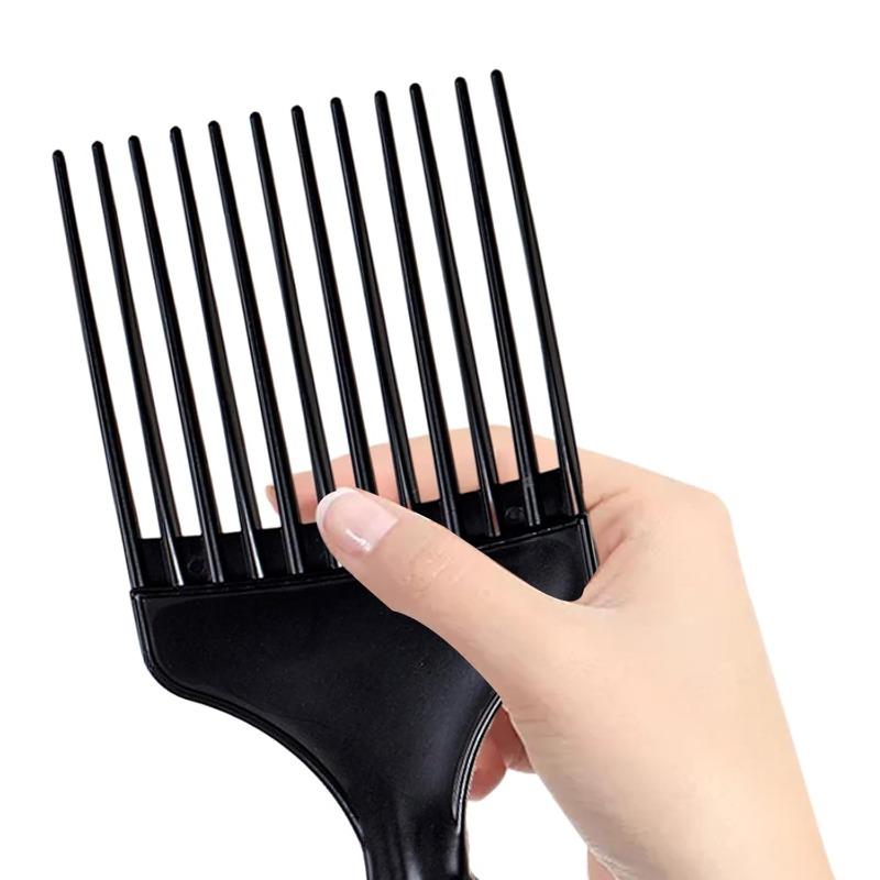 Black Afro Comb, Hair Pick for Curly Hair, Plastic Afro Pick for Women and Men, Detangle Wig Braid Hair Styling Comb, Hair Pick Comb for Styling, Curly Hair Comb…