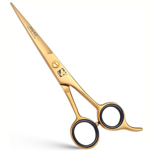 Gold Barber Scissors - Hair Cutting Shears for Women & Men, Stainless Steel Razor Edge Series Hair Scissors 6.5'' Haircare Heatless Heatless Styling