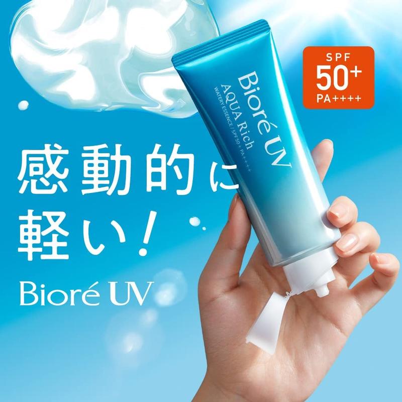 Biore UV Aqua Rich Watery Essence Sunscreen SPF50+ PA++++ 70g Japan Verison Facial Hyaluronic biore sunscreen