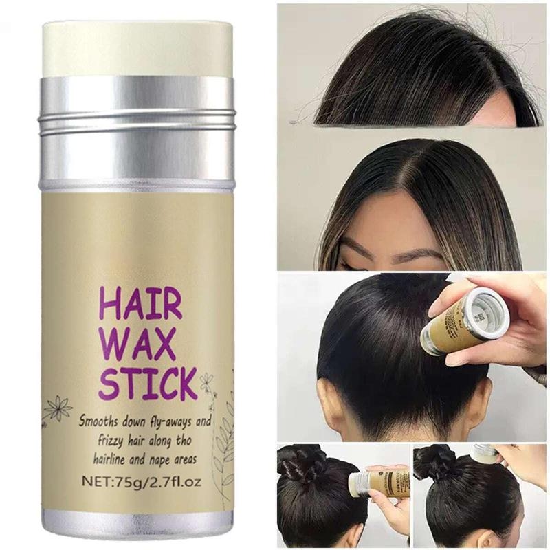 Hair WaxStick, Portable Flyaways Taming HairStick, Non-greasy Styling Wax Stickfor Hair Edge Control, Wax Stick for Broken Hair for Men & Women Haircare, smoothes Rough Hair, Long-lasting Hair Wax Stick