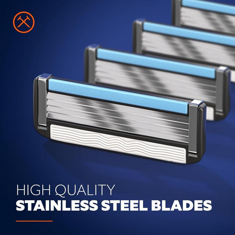 Dollar Shave Club | 4 Blade Razor Refills (8 Pack) | Swift Rinse Blades for Longer and Thicker Hair No brand