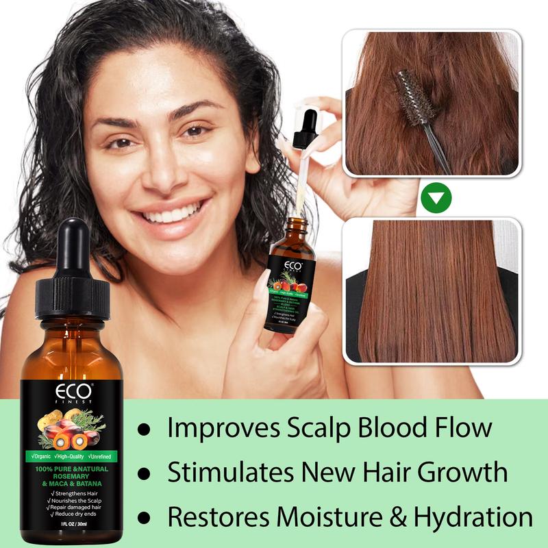 Rosemary & Batana Oil -Blended with Jojoba & Argan Oil-100% Organic Essential Oil forHair Haircare Daily Repairing Restore Moisture Vitamins