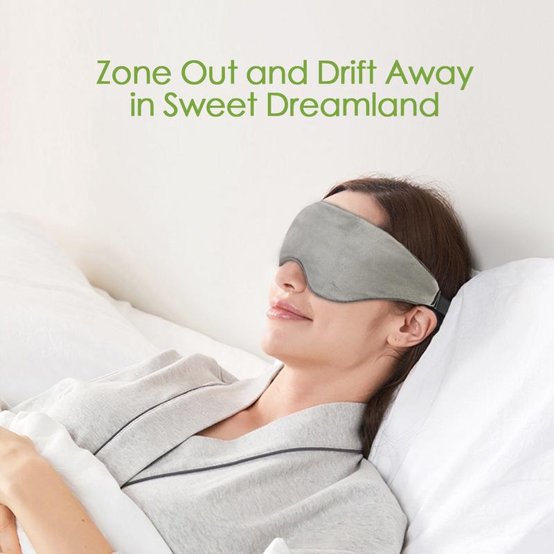 Heatable and Freezable Weighted Eye Mask, Soft Breathable Cotton Eye Cover for Sleeping Faster and Better Comfort