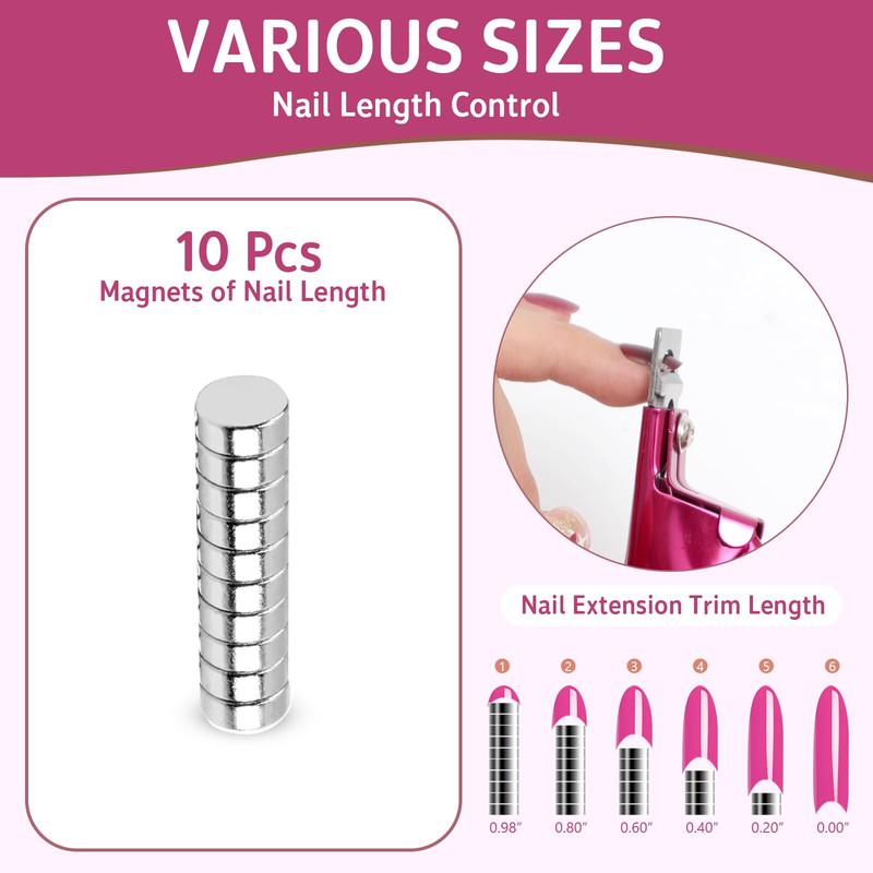 Gorgeous Acrylic Nail Clipper with Magnets! This Nail Tip Cutters come with Length Measurement, making it an excellent Manicure Nail Art Tool. Made of Stainless Steel and equipped with 10Pcs Magnets. Ideal handling tasks related to Nail clippers.