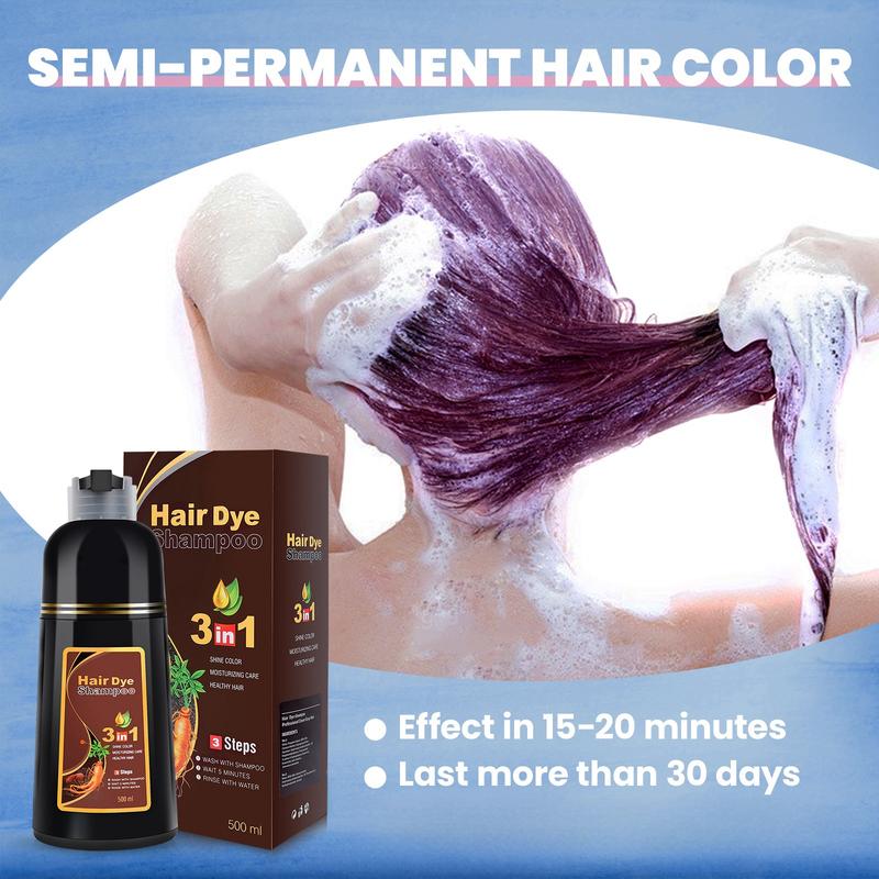 MEIDU Wine Red Hair Dye Shampoo - Contains Ginseng Extract, 3 in 1 Herbal Ingredients Natural Shampoo, Natural Haircoloring,Plant Haircare