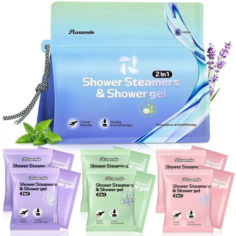 Shower Steamers  6 Pack - Birthday Gifts for Women, 2-in-1 Shower Steamers and Body Wash, Stress and SPA Gifts for Women Mom, Christmas Gifts Stocking Stuffers for Women Adults