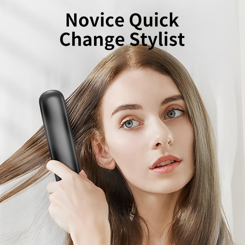 Portable Wireless Hair Straightener Brush, 1 Box USB Rechargeable Hair Straightening Comb, Hair Styling Tool for Home & Travel, Christmas Gift