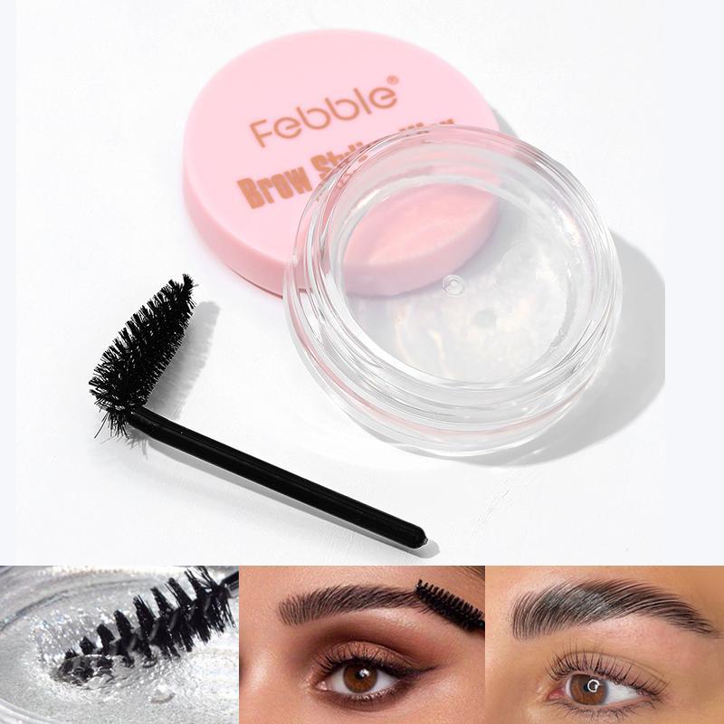 Eyebrow Styling Wax, 2 Counts box Long Lasting Waterproof Eyebrow Wax & Brush, Eyebrow Makeup Tool for Women & Girls