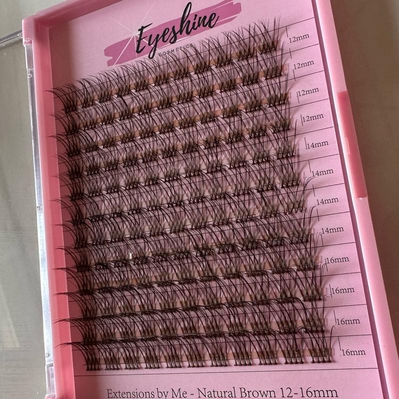 Eyeshine Natural (Brown 12-16mm) Eyelashes Extensions by me Glue Sold Separately