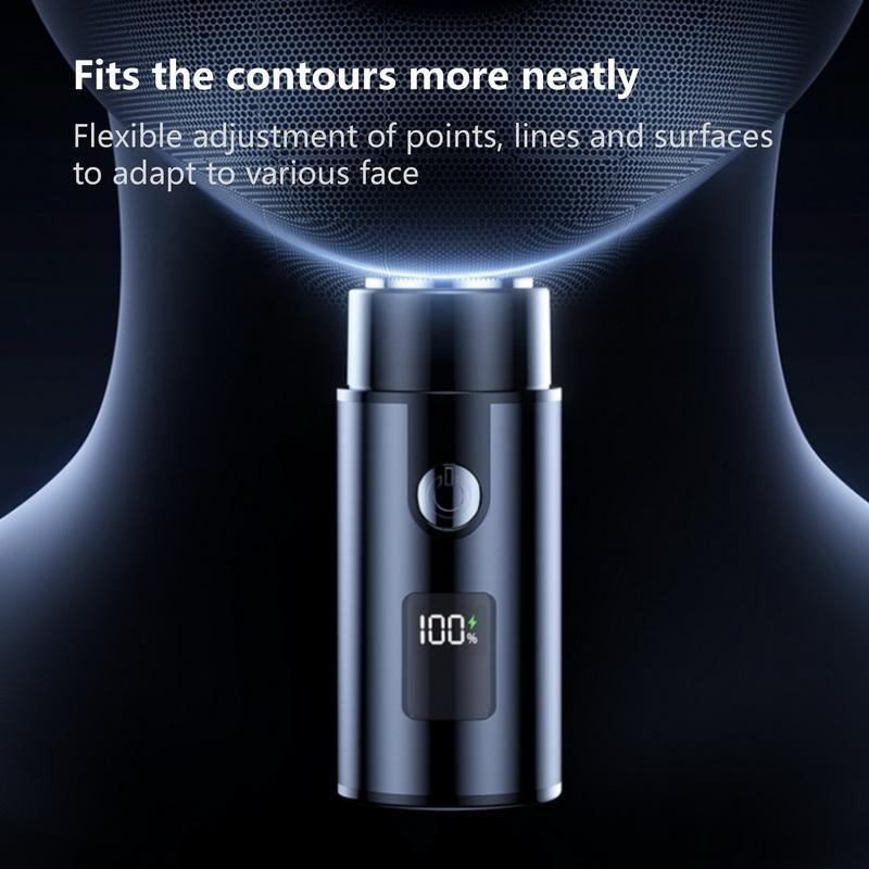 Portable Mini Electric Shaver, 1 Box Rechargeable Shaver for Men, LED Display Travel Friendly Electric Shaver, Easy to Clean, Long-lasting Battery Life