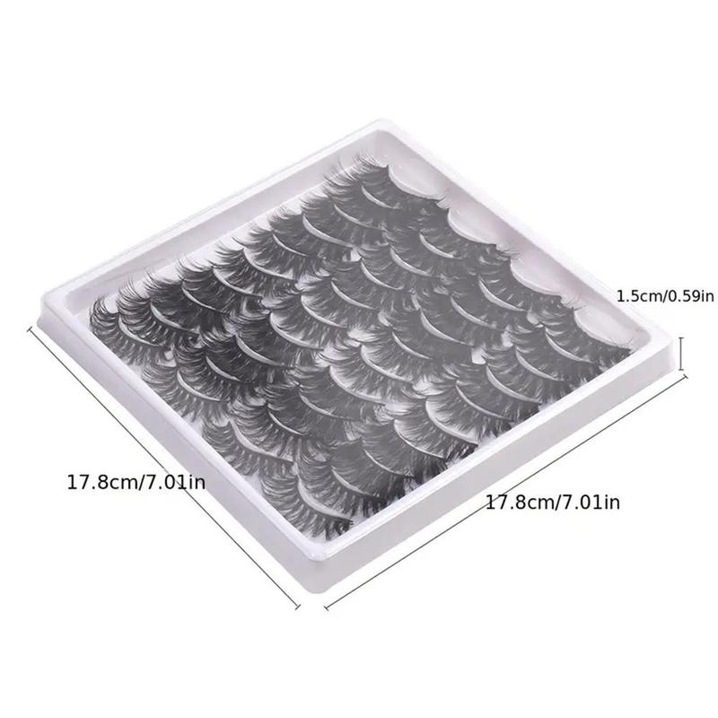 20 Pairs Fluffy Cosmetic Fake Lashes for Eyelashes Extensions, Messy Faux Lashes, Natural Thick & Long Curly Makeup False Lashes for Lashes Extension, Lash Clusters Kit Lashes Extension Kit Eyelashes Clusters, Lash Strip Kit