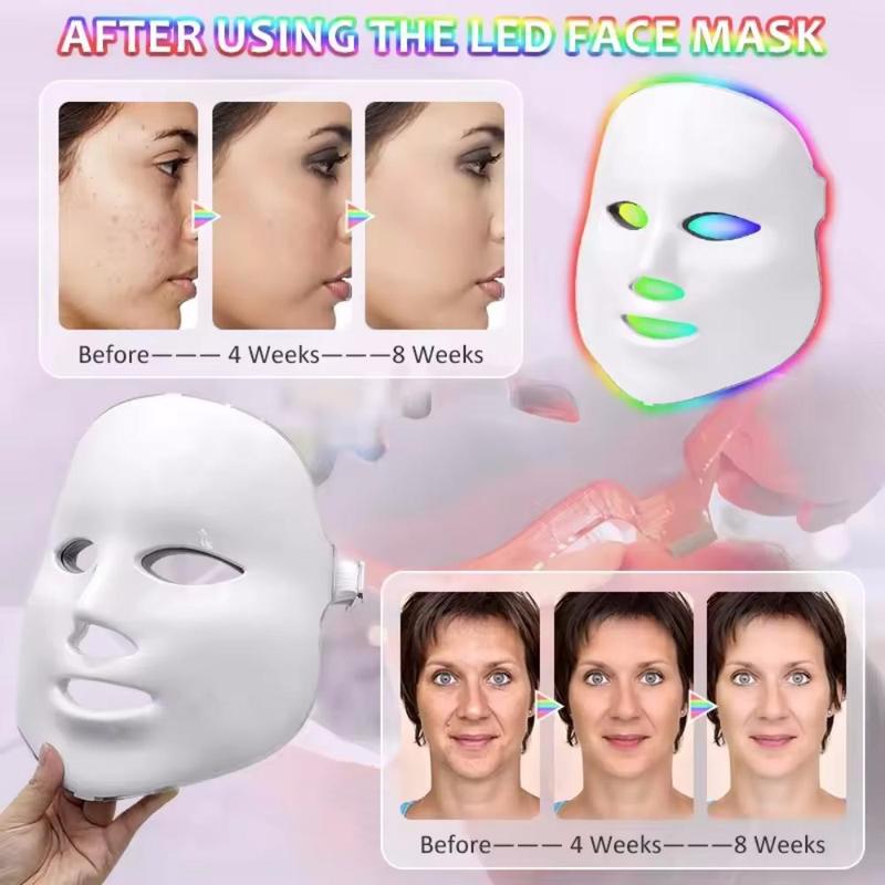 LED Light Facial Mask, 1 Count Facial Skin Care Mask, Facial Beauty Tool for Women, Professional Facial Skin Care Tool for Home & Salon Use