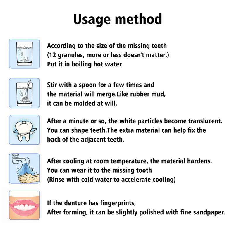 Jaysuing Moldable False Teeth, Denture Modification Teether, film & party makeup denture modification teether, fake fillings for tooth broken-30ml, Deliver In 3-5 days