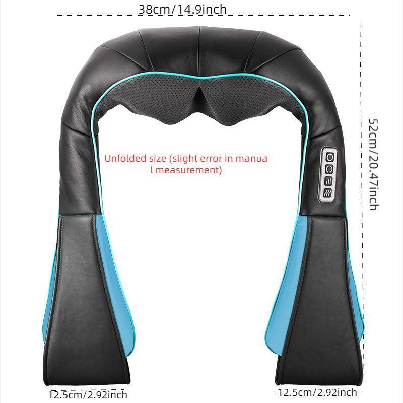 Electric Neck & Shoulder Massager, Portable Cordless Shoulder Massager with Heat, Deep Tissue 3D Kneading Pillow for Muscle Relaxation