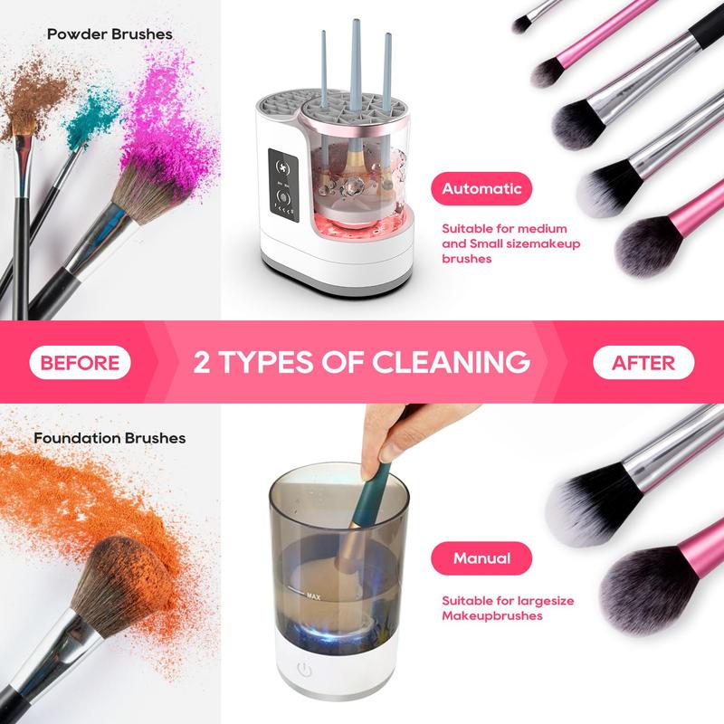 Makeup Brush Cleaning Machine, 1 Set Multifunctional Makeup Brush Cleaning & Drying Machine, Professional Makeup Tool for Women, Stocking Fillers Gift