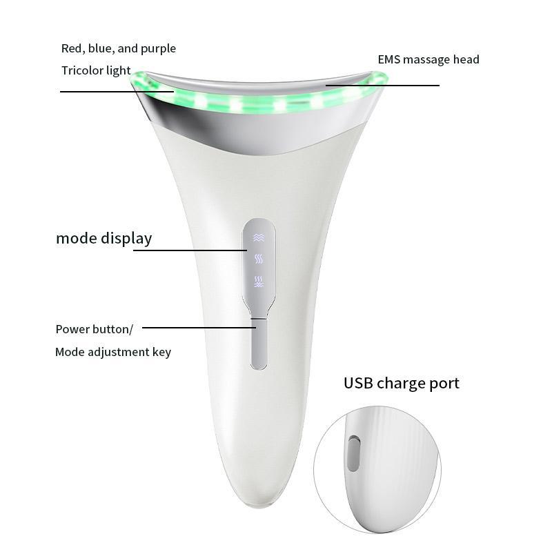 USB Rechargeable Neck Massager, Multifunctional Neck Lifting & Firming Beauty Instrument, Professional Facial Beauty Instrument for Women & Girls