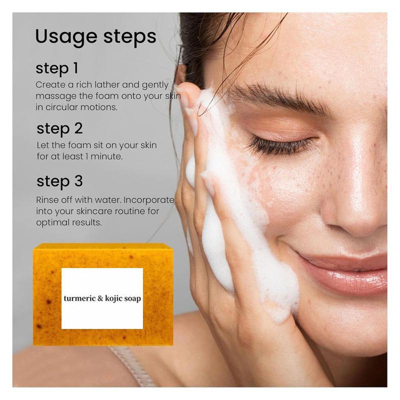 Turmeric & Kojic Acid Soap, Kojic Acid Soap, Soap Body Cleansing Body Wash Lemon Flawless Organic Facial Cleansing Comfort Cleanser